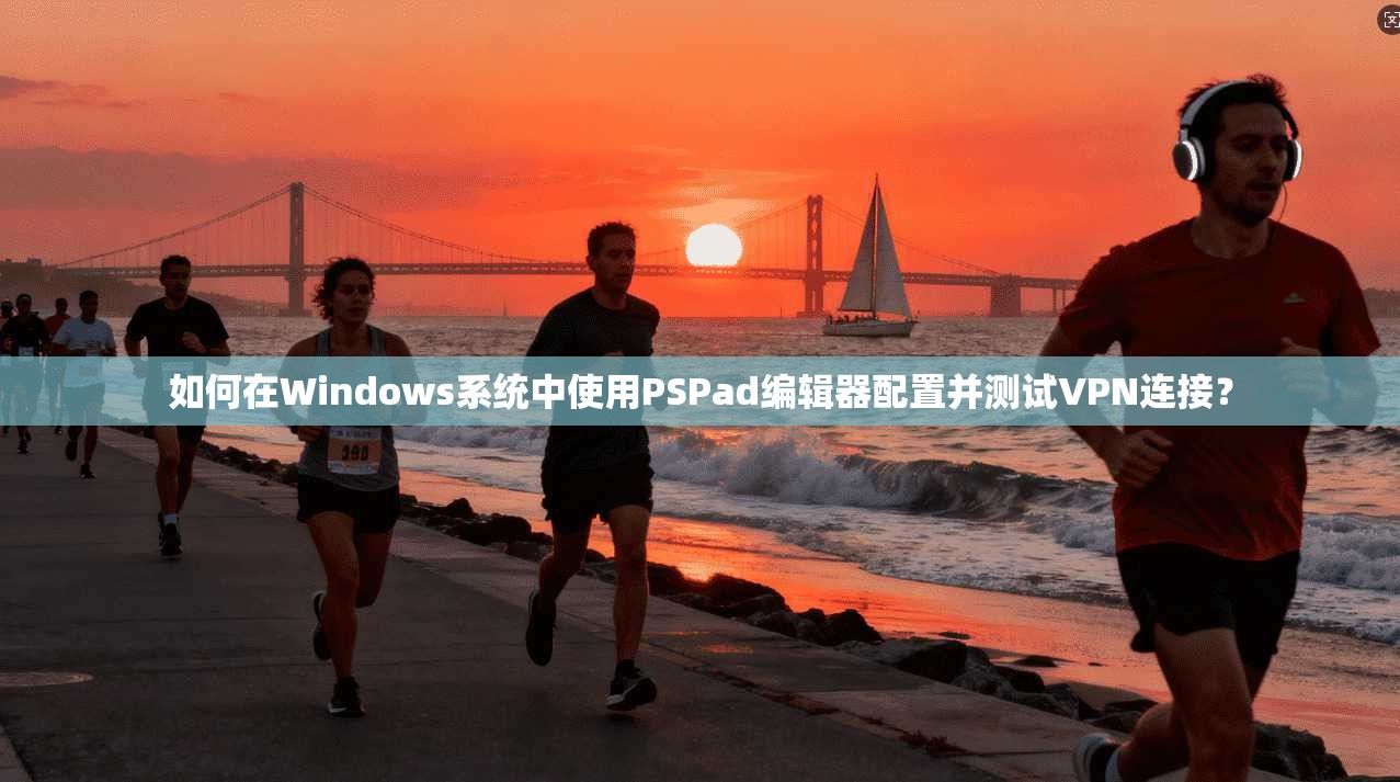 如何在Windows系统中使用PSPad编辑器配置并测试VPN连接？