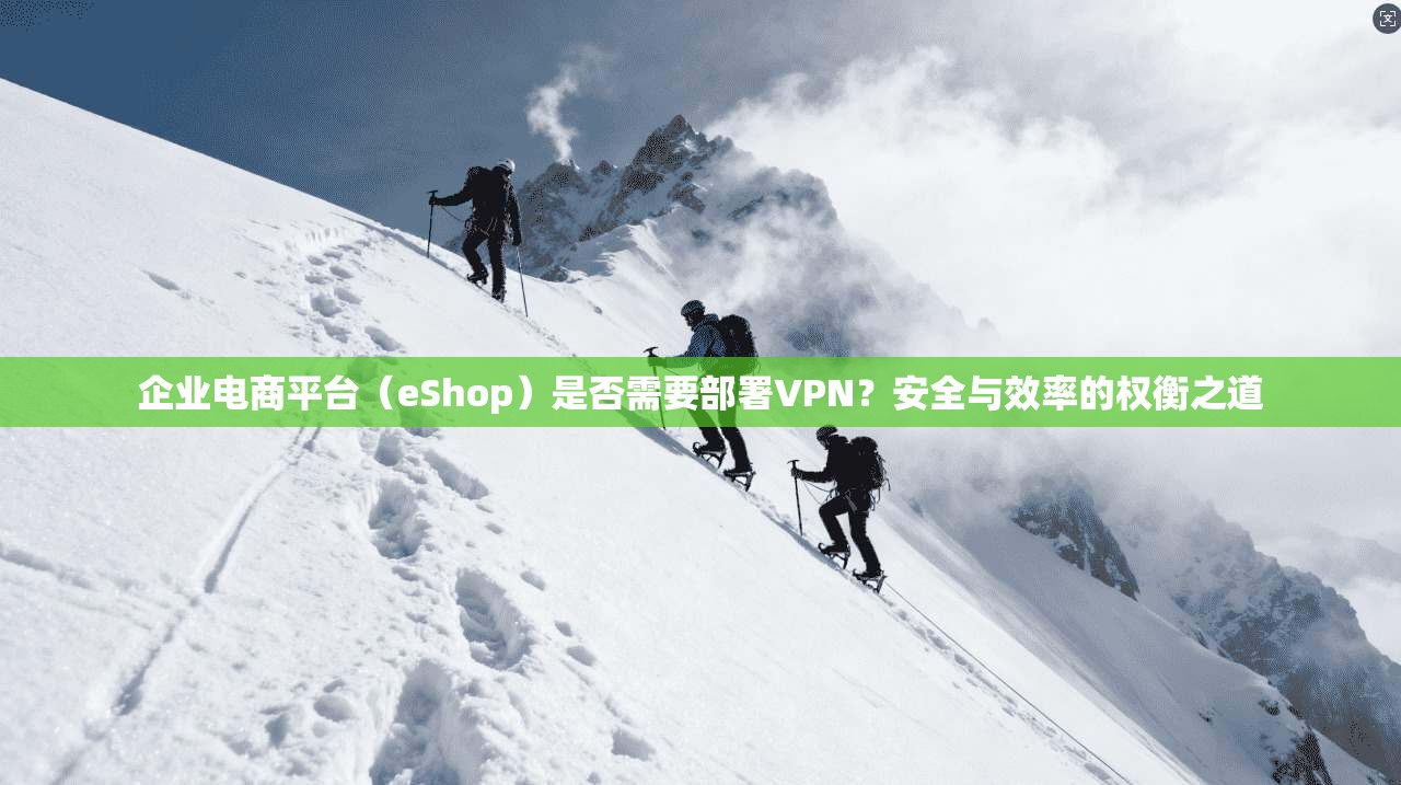 企业电商平台（eShop）是否需要部署VPN？安全与效率的权衡之道